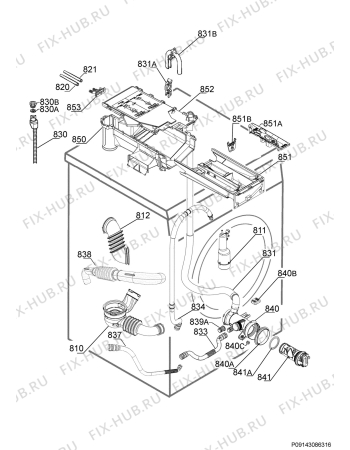 Взрыв-схема стиральной машины Electrolux UFW58K9164 - Схема узла Hydraulic System 272